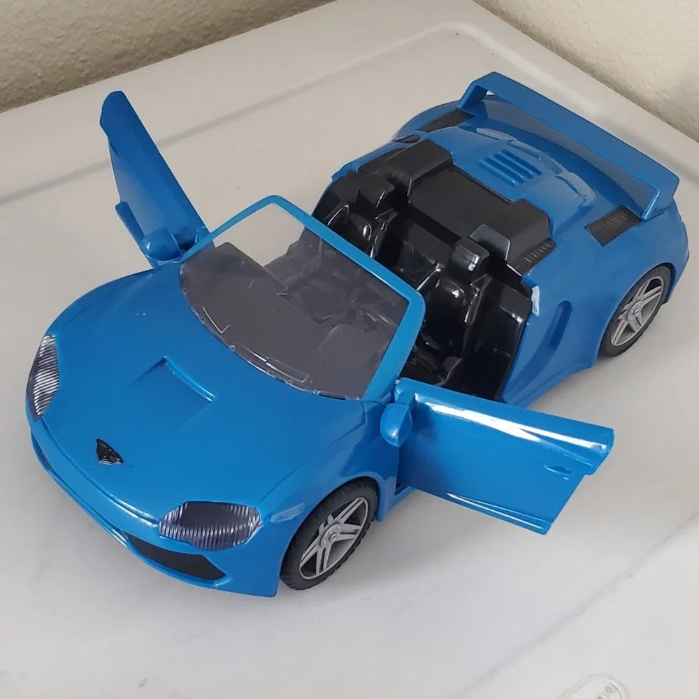 Driven by Battat Blue Convertible Sports Car Toy Vehicle DRI-V3N License Plate
